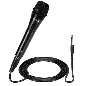Microfono dinamico per karaoke vocale, microfono cablato portatile con interruttore ON/OFF, per macchina karaoke/altoparlante/ampli/mixer/sistema PA