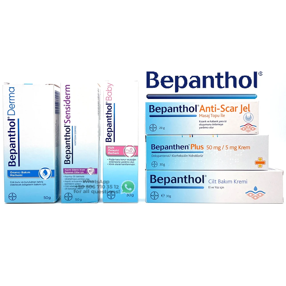 Ufficiale Bepanthol Tutte Le Creme Derma, Senserm, Baby, Anti Scar Jel, Plus, Cura Della Pelle Spedizione Gratuita Bepanthen Prodotti Originali