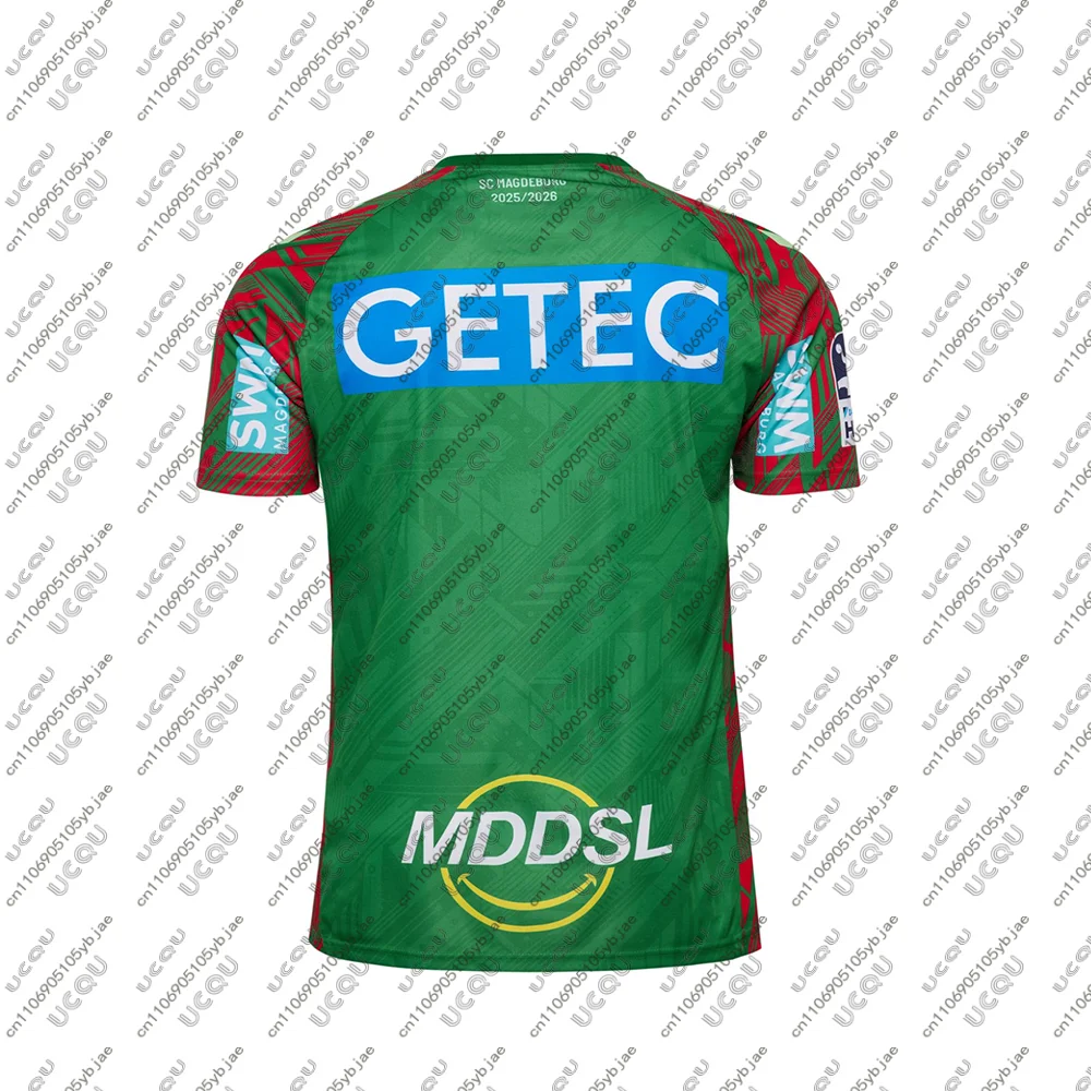 2025/26 남성 아동용 핫 클로즈 팀 홈 남성 상의 어웨이 스포츠웨어 M-마그데부르크 홈 티셔츠 어웨이 티 선물 핸드볼 저지
