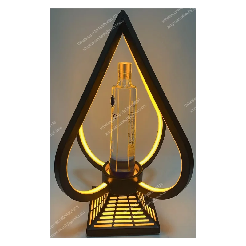 ACE OF SPADE METAL LED CHAMPAGNE BOTTLE PRESENTER FOR NIGHTCLUB