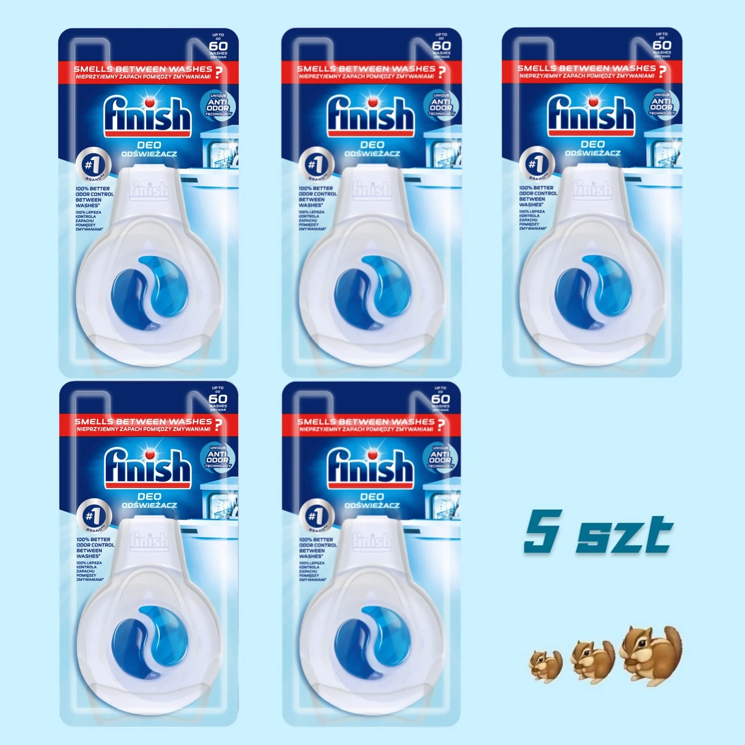 Finish odświeżacz do zmywarki Fresh x 5  z Polski za $10.62 / ~42zł