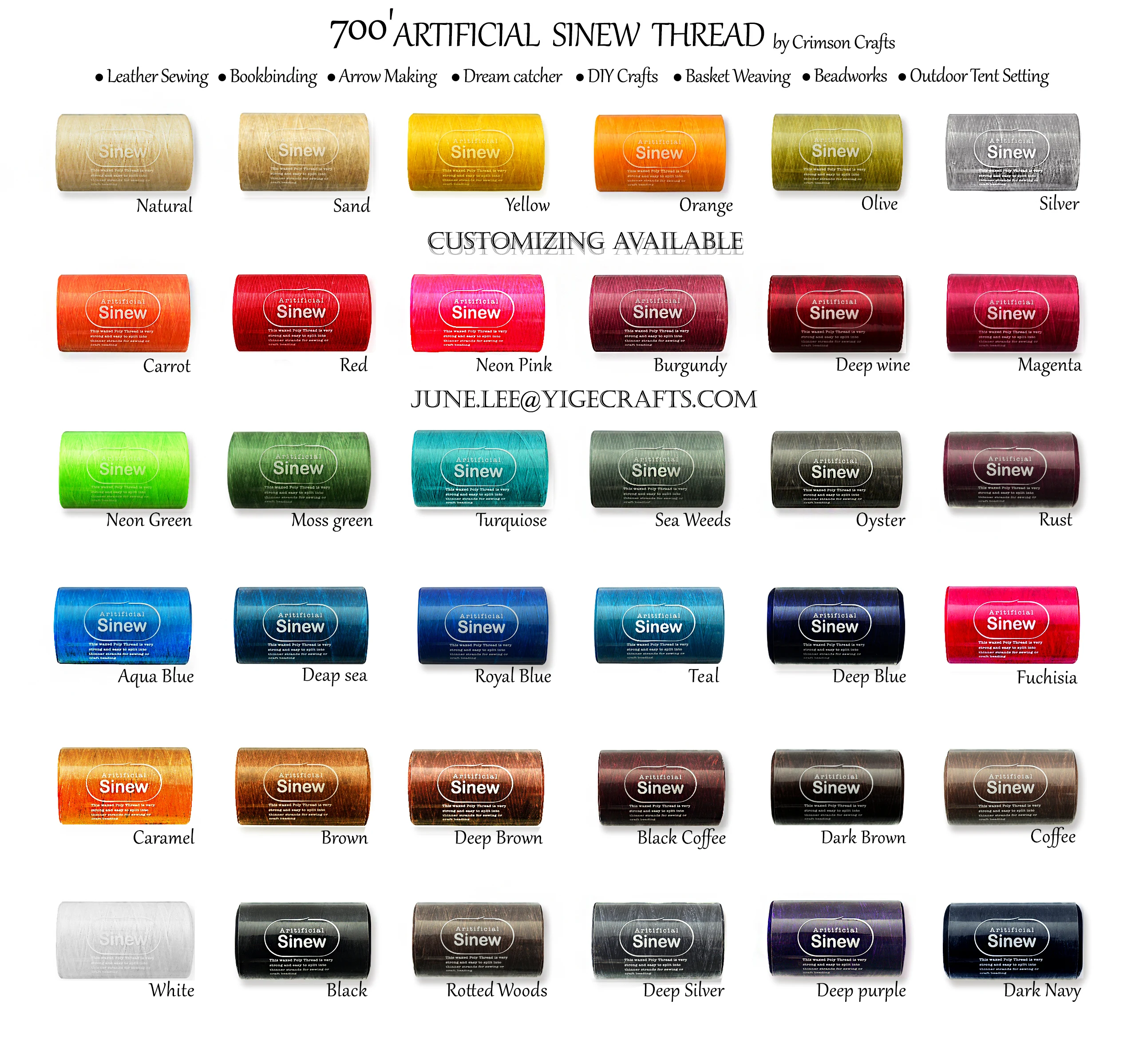 700-Feet-Artificial-SINEW-Thread-Robust-Strong-perfect-for-Arrow-Making ...