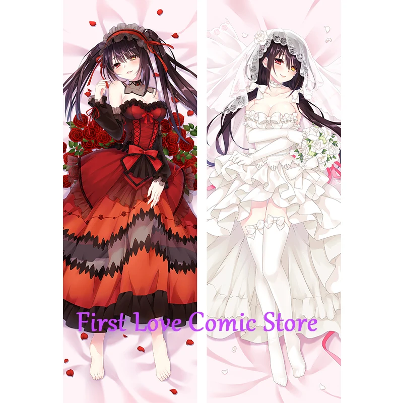 

Anime Decorating Pillow Tokisaki Bride Dakimakura 2-Side Print Pillowcase Hugging Body Cushion Cover Otaku Waifu