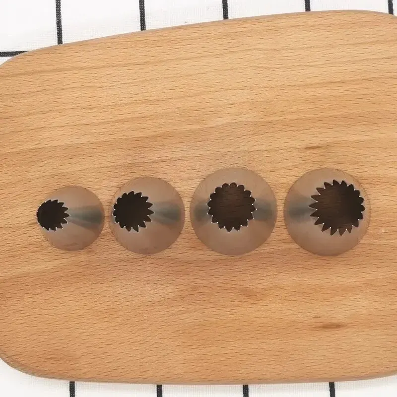 Cake Decorating Tip Set 3pcs Cake tool Baking tools Cake Decorating Tips Set Open Star Piping Nozzles Tips Cupcake Cookies Icing Piping Pastry Nozzles