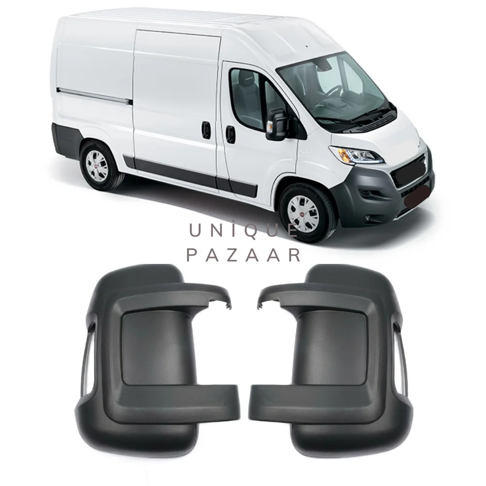 

Fiat Ducato,Peugeot Boxer, Citroen Jumper, 2006-2020 Left Right 2 Piece Set Exterior Mirror Cover Black