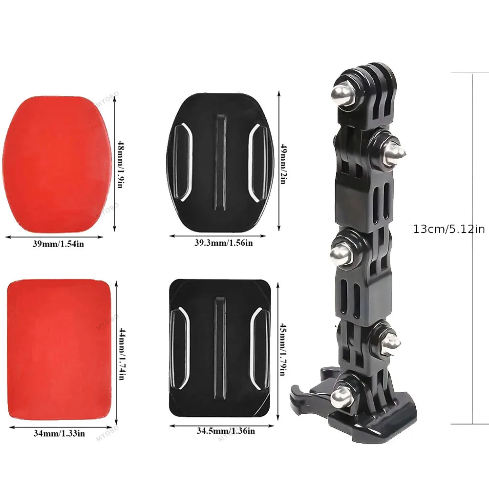 Motorcycle Helmet Bracket for DJI Action 5 Pro 4 3 Helmet Chin Extension Arm Mount For Gopro Yi Action Camera Accessories Set 4