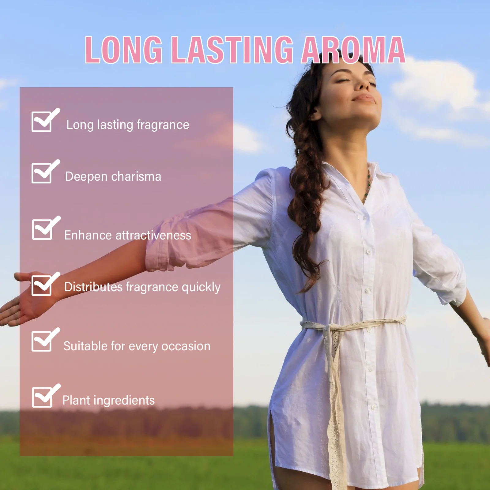 Roxelis 15ml Floral Scent Air Refresher Lily Roller Rose Mist Lasting Fragrance Natural Fresh Flirt Dating Elegant Atmosphere