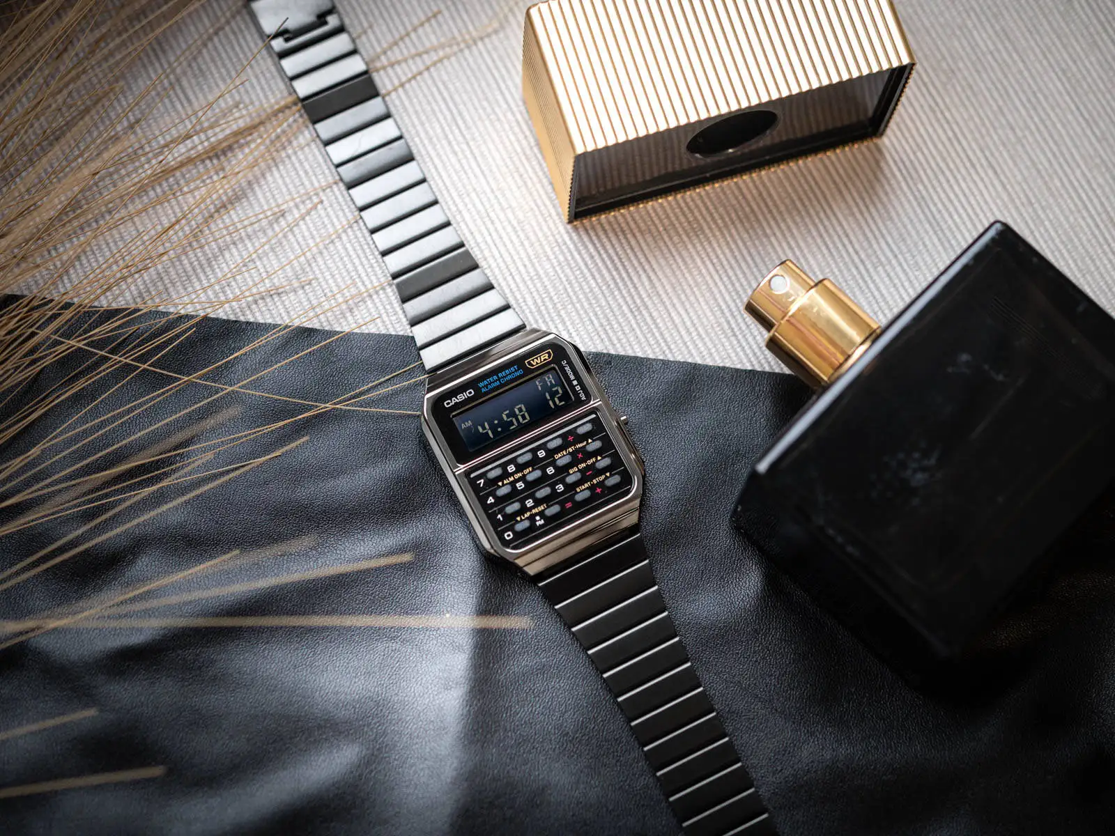 Calcolatrice Orologio Casio Cinturino In Acciaio Inossidabile Ca-500Wegg-1B