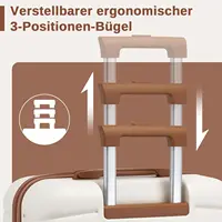 Ensemble de valises rigides KONO 3 pièces en ABS+PC, avec roues doubles et serrure à combinaison, en tailles 20/24/28 pouces 2