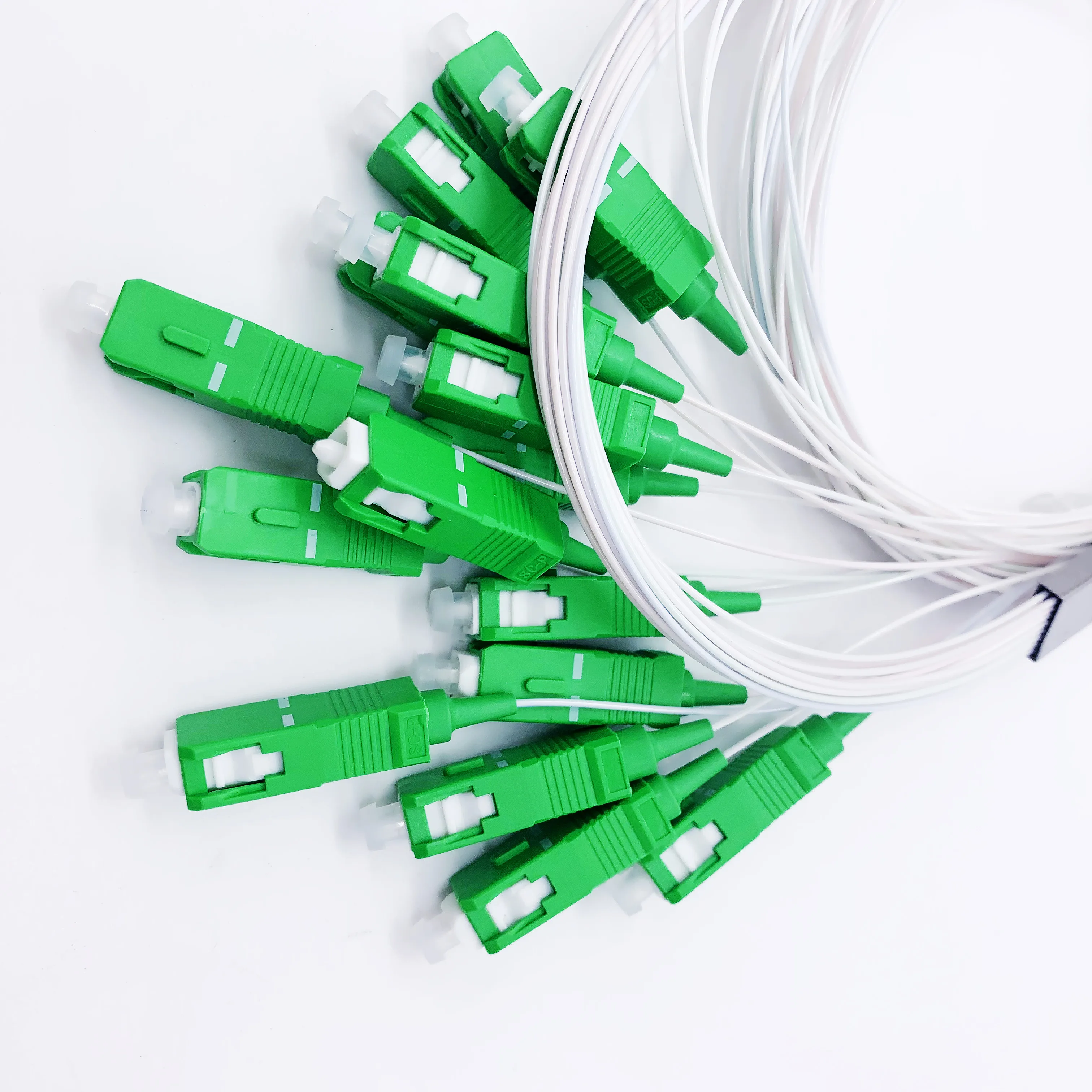 5pcs 10pcs Opitc 광섬유 분배기 1x2 1×4 1×8 1×16 1×32 광섬유 커넥터 튜브 분배기 SC APC 커넥터 분배기 커넥터