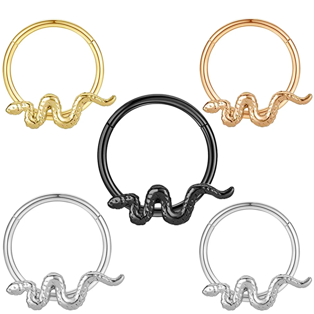 16G Stainless Steel Septum Ring Nose Hoop Ring Bee Bat Septum Piercing  Cartilage Hoop Helix Tragus Daith Small Earrings