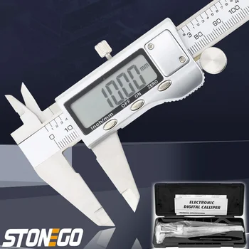STONEGO 0-150mm Digital Metal Caliper - Stainless Steel Vernier Calipers with Electronic Micrometer 1