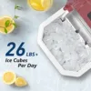 SIMZLIFE Ice Maker Countertop , 26.5 lbs/24H, 9 Cubes in 6 Mins,Self-Cleaning, Portable Ice Maker with Handle for Home,Red 3