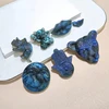 Unique Natural Labradorite  Ornament Hand-carved Leopard Head Fox Cat Healing Crystal for Home Decoration 1