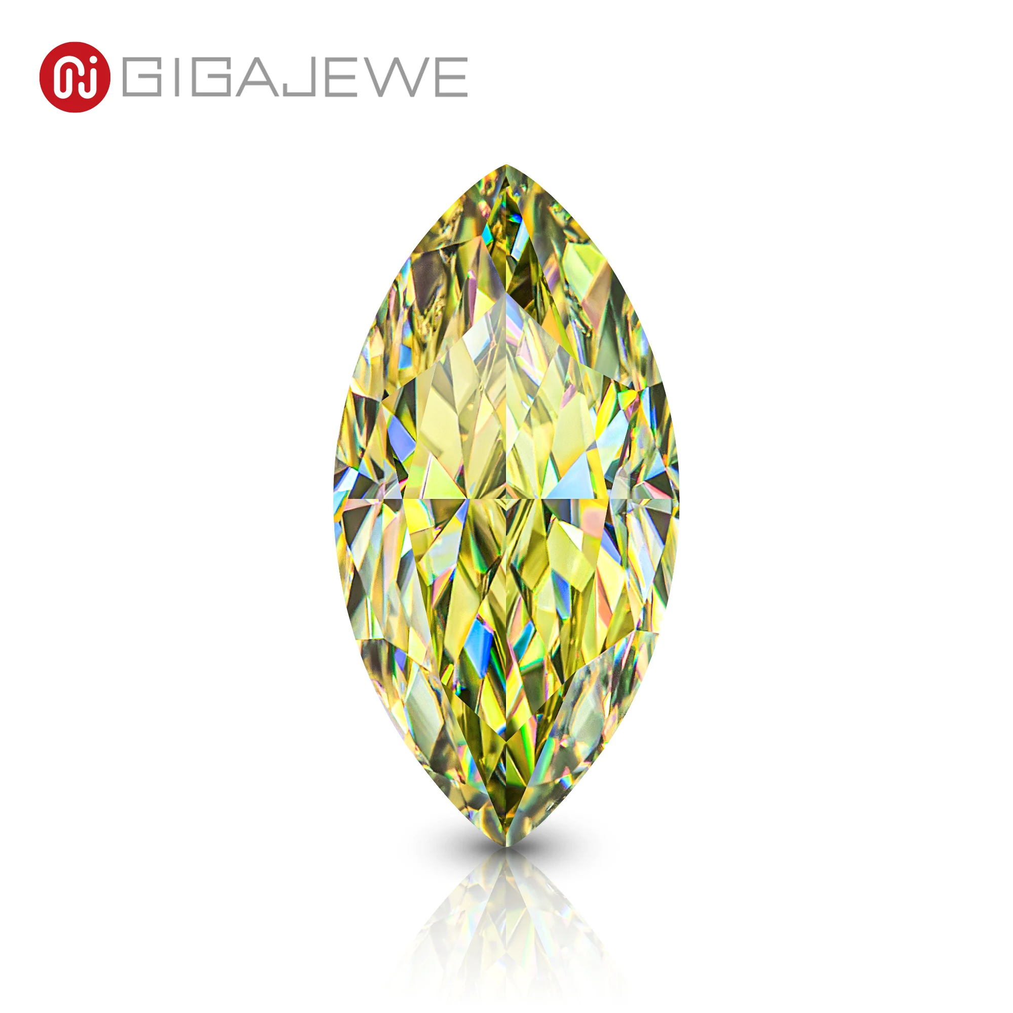 

GIGAJEWE Moissanite Hand-Cutting Crushed Ice Marquise Olive Premium Gems Loose Diamond Test Passed Gemstone For Jewelry Making