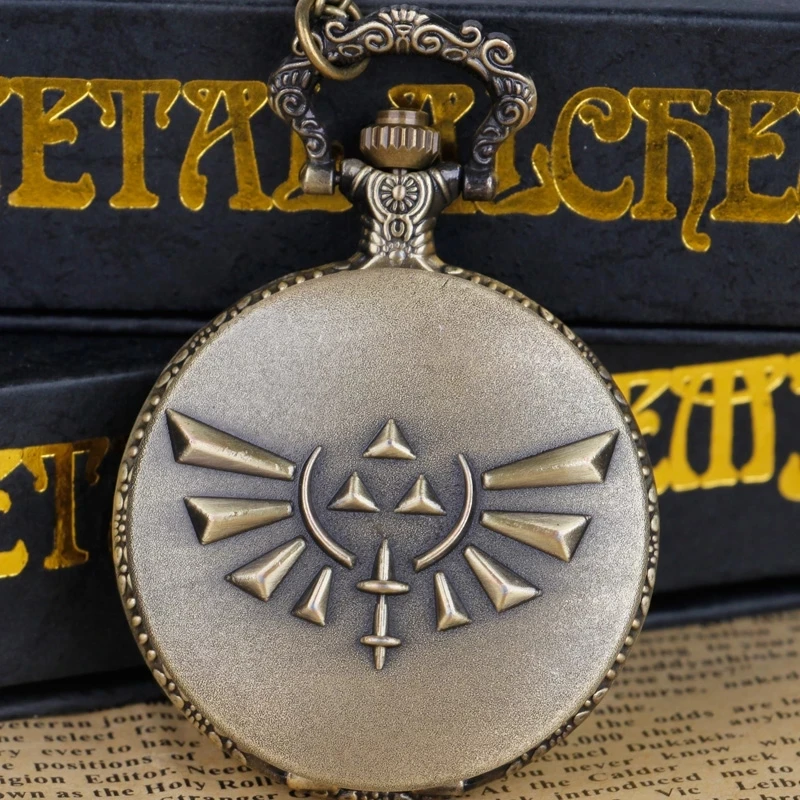 

Popular Retro Unique Logo Quartz Pocket Watch Cartoon Anime Roman Numerals Unisex Pendant Necklace Gift For Student Children
