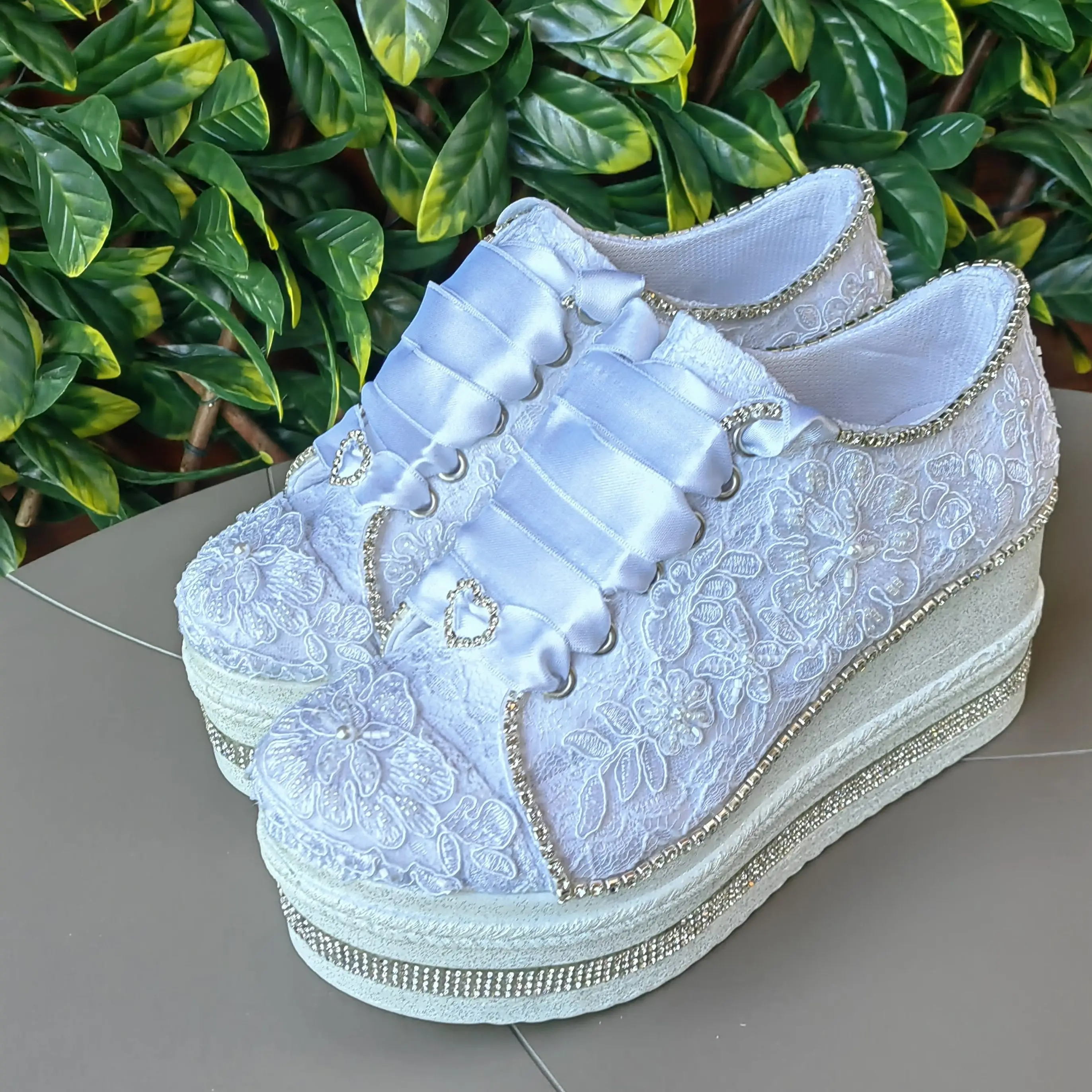 Wedding Dress Bridal Shoes 8CM Heel Height Comfortable Sport Bridal shoes Special Design Bridal Party Wedding shoes