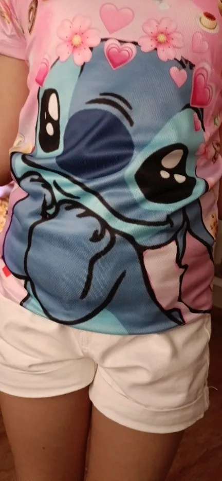 2024 Disney Stitch Children Boys Girls T Shirts Summer Short Sleeve Kids Stich Tops Tees Cartoon Casual Kids Clothes photo review