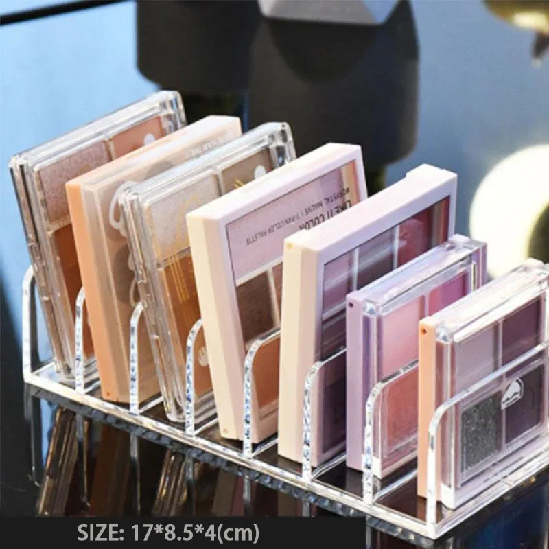 Transparent Eye Shadow Tray Storage Rack Eyeshadow Palette Organizer Storage Tray for Women Makeup Tools Compartment Holder 2