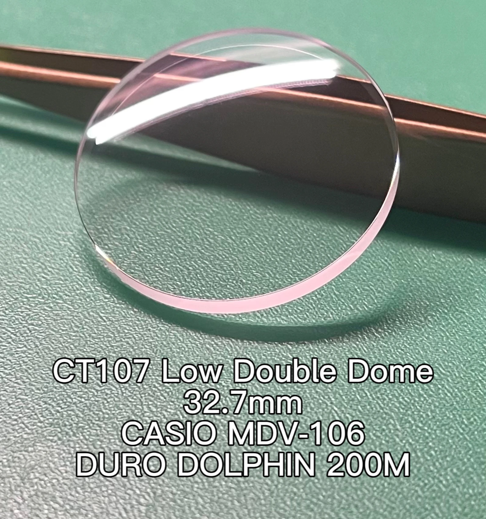 Ct107-Cristallo Zaffiro A Doppia Cupola Basso-Casio Mdv-106 Duro Dolphin 200M Subacquei