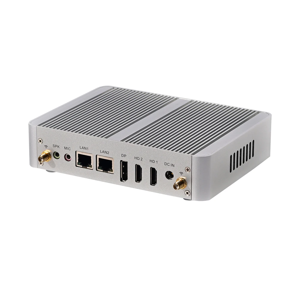 Mini Pc Senza Ventola, Abm34, Intel N100, Computer Desktop, Htpc, Kodi Box, Windows 11 Pro,8 X Usb, 2 X Lan, Dp, 2 X Hdmi