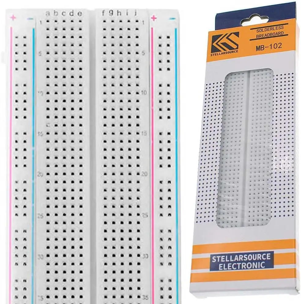 Actecom Placa de pruebas MB102 para Protoboard de MB-102, placa de pruebas PCB de 830 puntos sin soldadura, desarrollo de prueba de prototipo