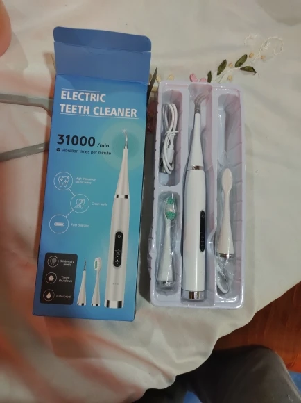 Electric Teeth Whitening Dental Calculus Scaler Plaque Coffee Stain Tartar Removal High Frequency Sonic Toothbrush Teeth Cleaner photo review