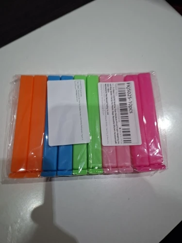 Clips de sellado coloridos a prueba de humedad, abrazadera selladora de bolsas de aperitivos para mantenimiento fresco, para bolsas de plástico, accesorio de cocina reutilizable, 5-30 Uds. photo review