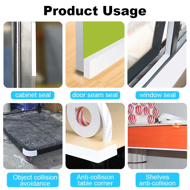 EVA 폼 테이프 자체 접착 충격 방지 방습 방부제 단면 테이프 씰 마찰 보호 폼 접착 테이프