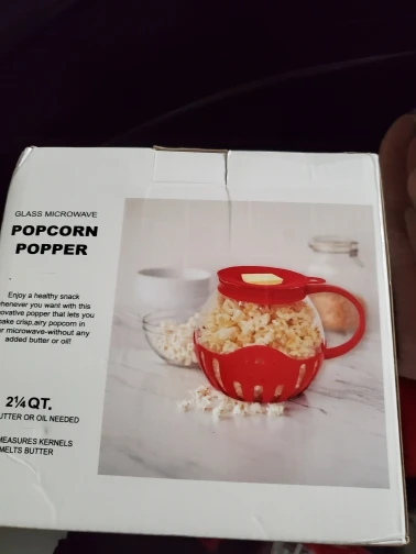Gadgend 2.25QT Microwave Glass Popcorn Popper with Silicone Lid photo review