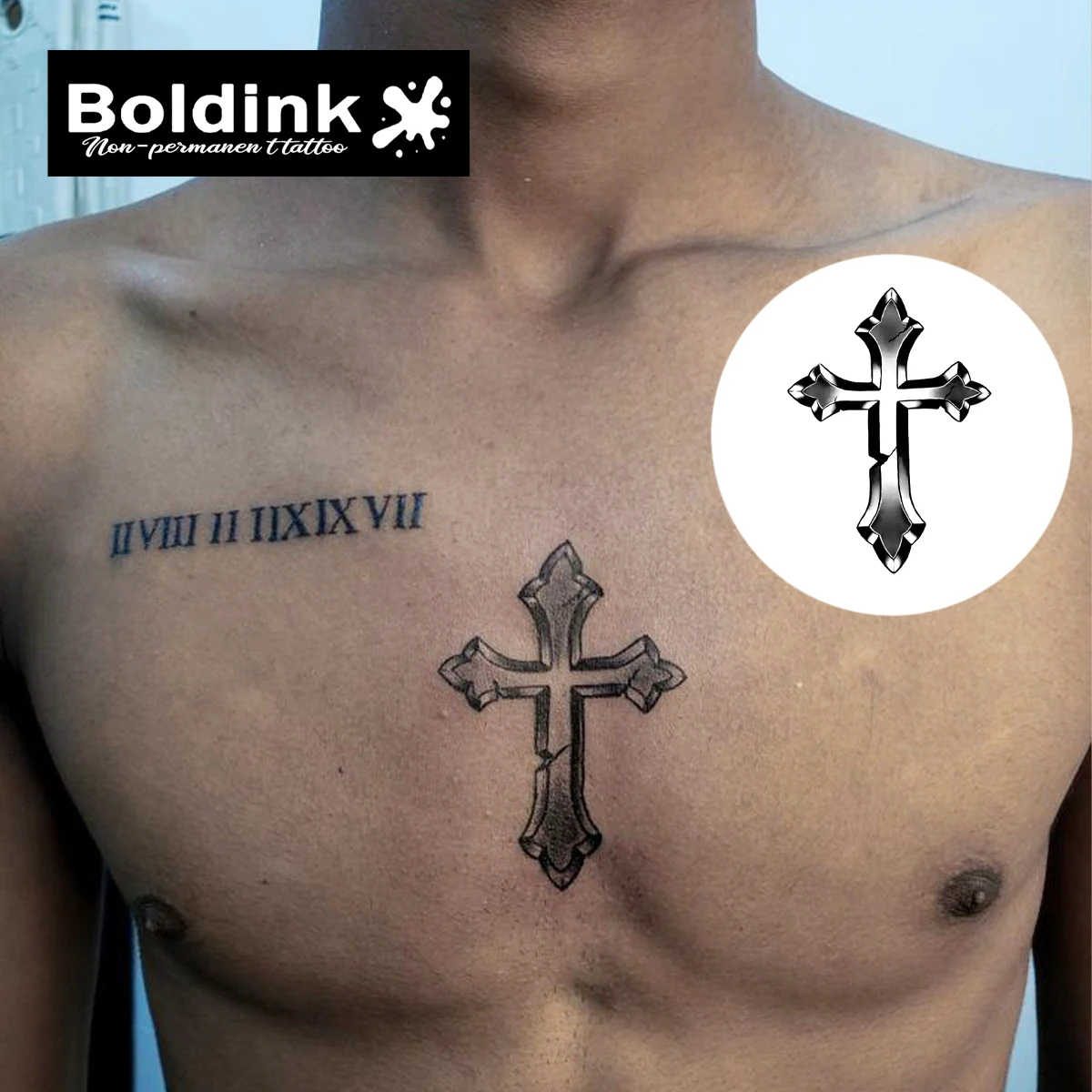 Tatuaggio temporaneo Croce di Halloween, dura fino a 15 giorni Adesivo  semipermanente impermeabile magico della nuova tecnologia. - AliExpress, image size:1200x1200