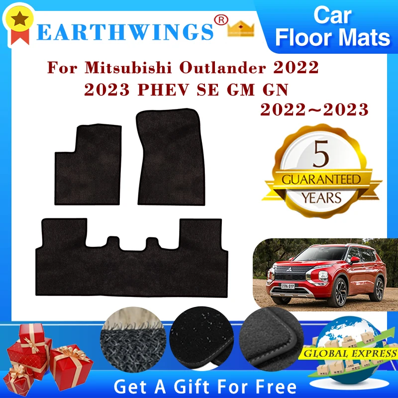 Car Floor Mats For Mitsubishi Outlander 2022 2023 Phev Se Gm Gn