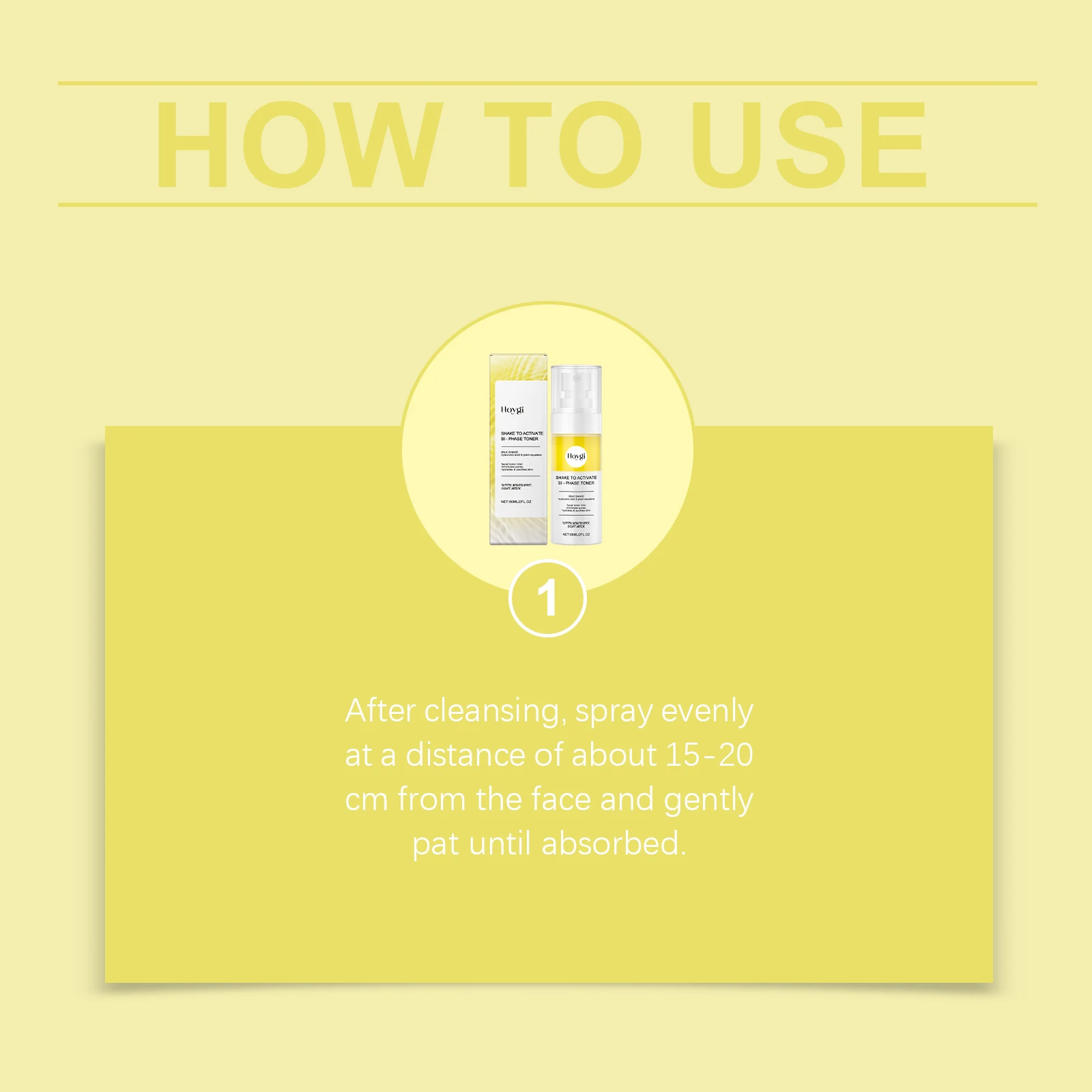 Hoygi Face Hydrating Toner Daily Nourishing Relief Dryness Glowing Skin Oil Control Repair Skin Barrier Soothing Face Toner Mist