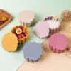 TYRY.HU 1pcs Silicone Lunch Box with Lid Round Food Crisper Bento Box Kitchen Storage Microwave Fruit Salad Fresh-Keeping 3