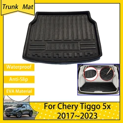 Car Trunk Mats for Chery Tiggo 5x 4 Pro DR 5.0 2017~2023 MVM X55 Accsesories Luggage Boot Cargo FLoor EVA Carpet 2019 2020 2022