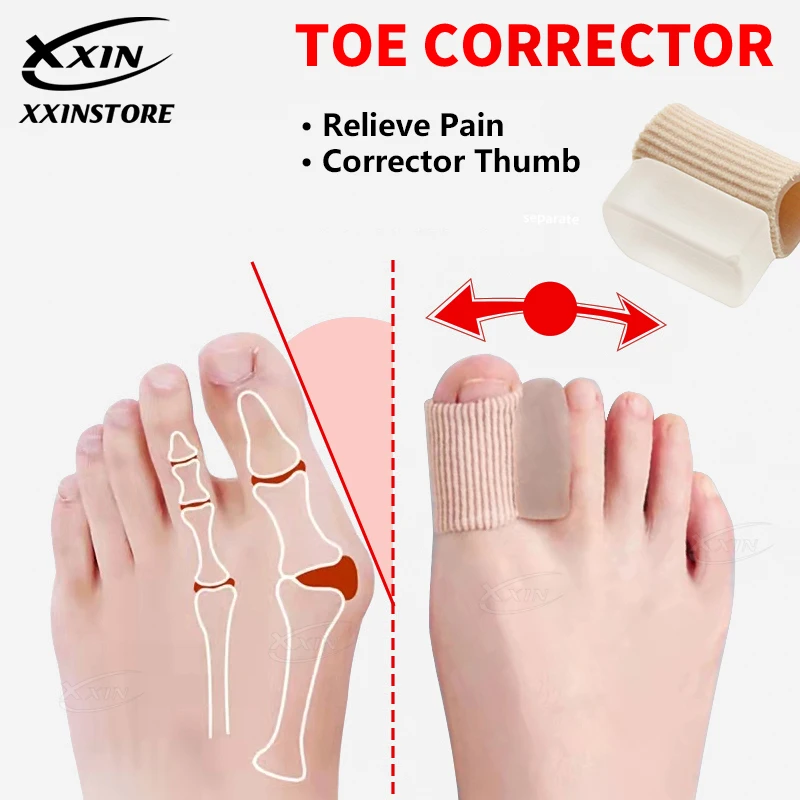 

Big Toe Straightener Support Thumb Protector Gel Foot Finger Separator Bunion Corrector 1Pcs