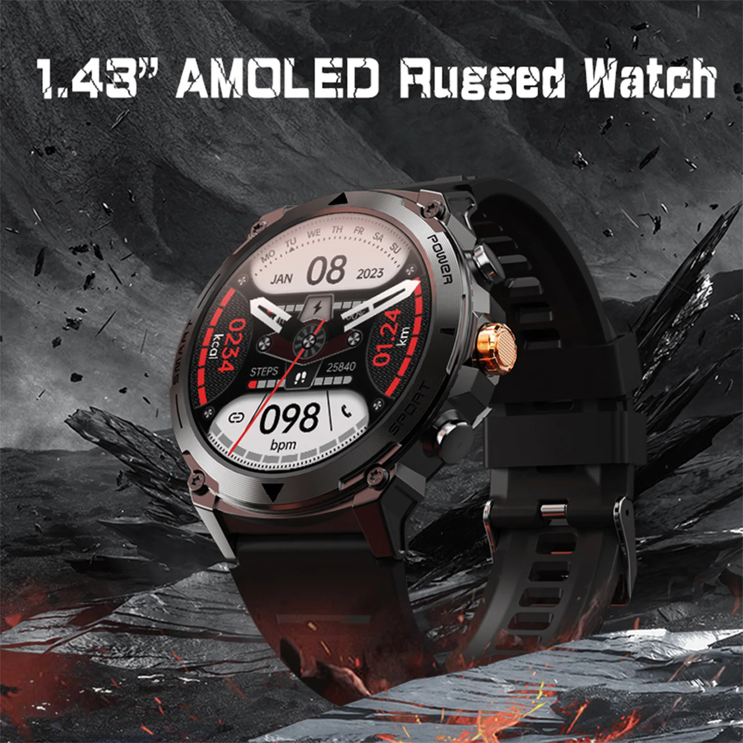 AMOLED Ʈ ġ ȸ , IP68  ƮϽ ġ, Ʈ ġ,  ýƮ,   ڵ, 1.43 ġ, ǰ