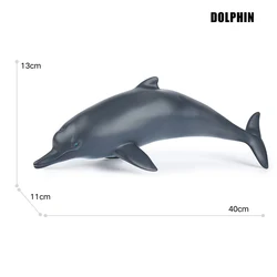 Ocean Life Animal Action Figures Set - Educational Marine Wildlife Toys Collection (Dolphin)