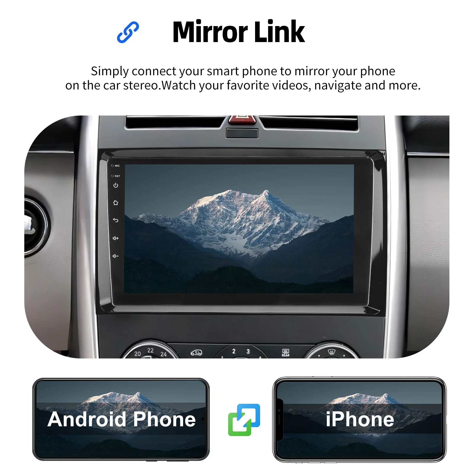 ESSGOO 9'' Android 15 4+64G für Mercedes Benz W169 W245 B200 W906 Sprinter W639 Vito CarPlay Autoradio GPS NAVI BT Wifi RDS FM SW – Detail 12