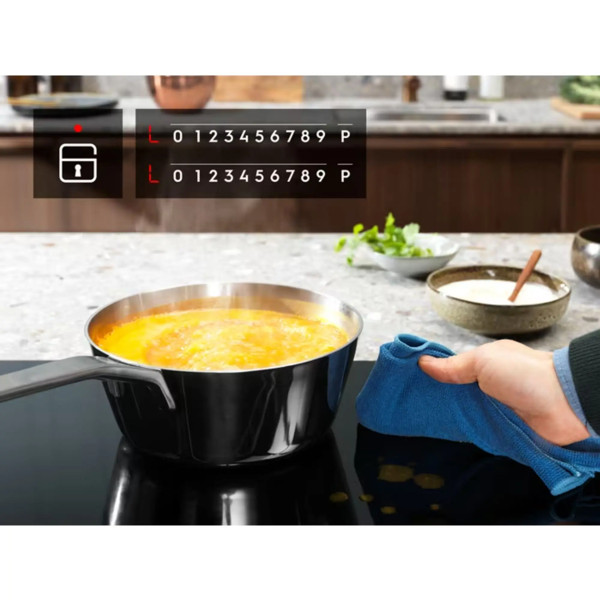 elekrolux Basic Induction Ocak LIT60428C Pişirme Tava Yemek &ccedil;ikolata Eritme Hızlı Yavaş Kontrol Kolay Temizlik Tasarruf Yeni