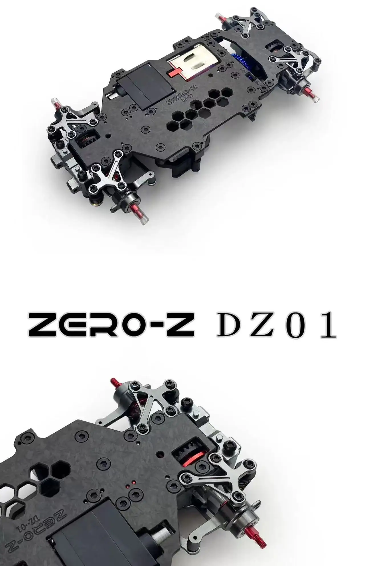 Zero-z 1/28 Dz01 Awd Chassis Red Finished Version Racing And