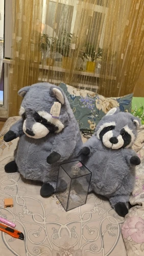 Gray Raccoon Plush Toy Pillow photo review