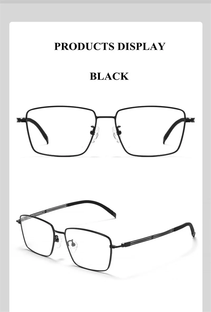 Chashma Men's Full Rim Polygon Square Titanium Eyeglasses Image 3