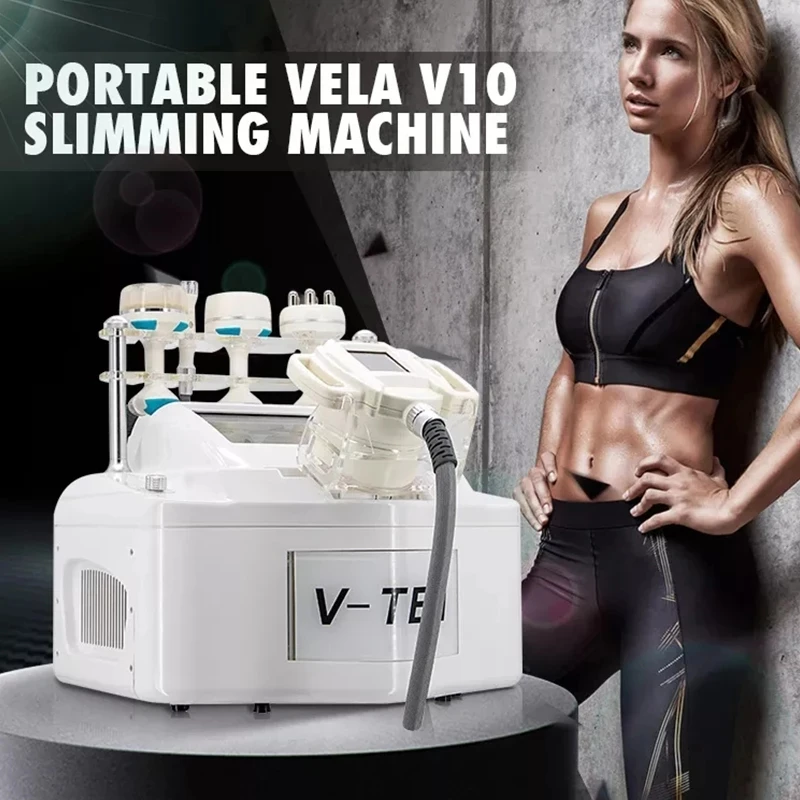 Professional V10 Vacuum Roller Slimming Roller System Fat Removal Weight Loss Sculpting Cavitation Vela Body Shape Machine