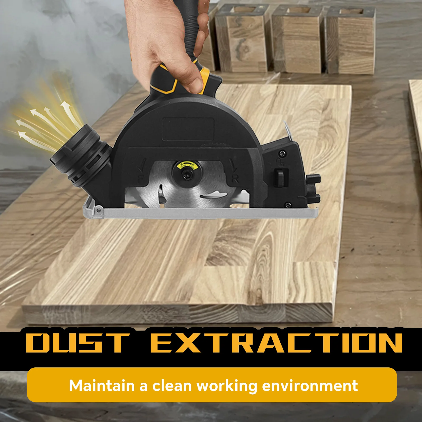 Brushless Electric Circular Saw 1000W 3 Speed Cordless Power Saw Wood Plastic Me