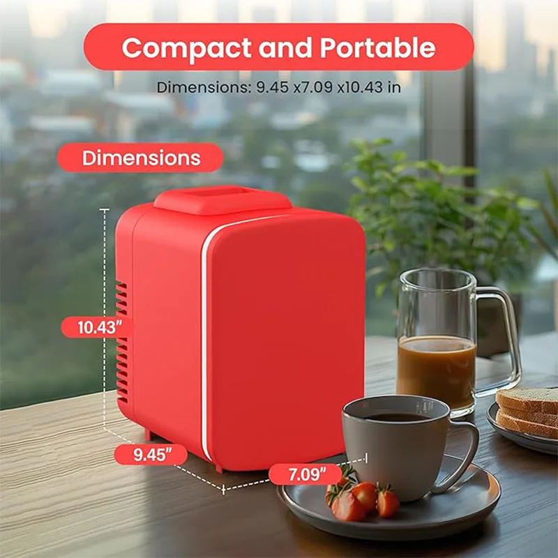 iPower Mini 4L/6 Tank Portable Small Refrigerator Refrigerator and Insulated Compact for Bedroom, Dormitory, Office