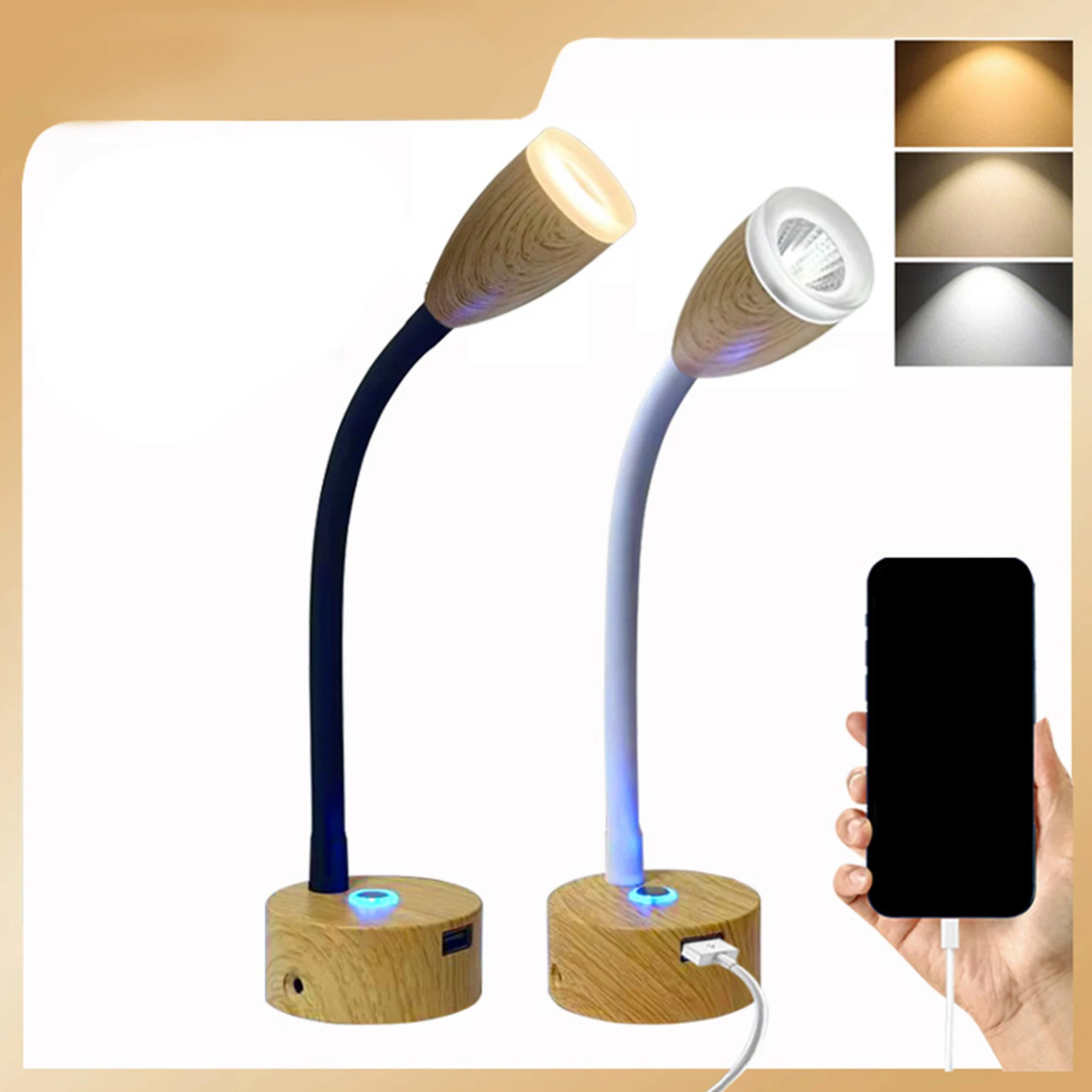 Lampada Da Lettura 12V LED Dimmerabile 2Pcs 3200K DC12-24V - Foto 6