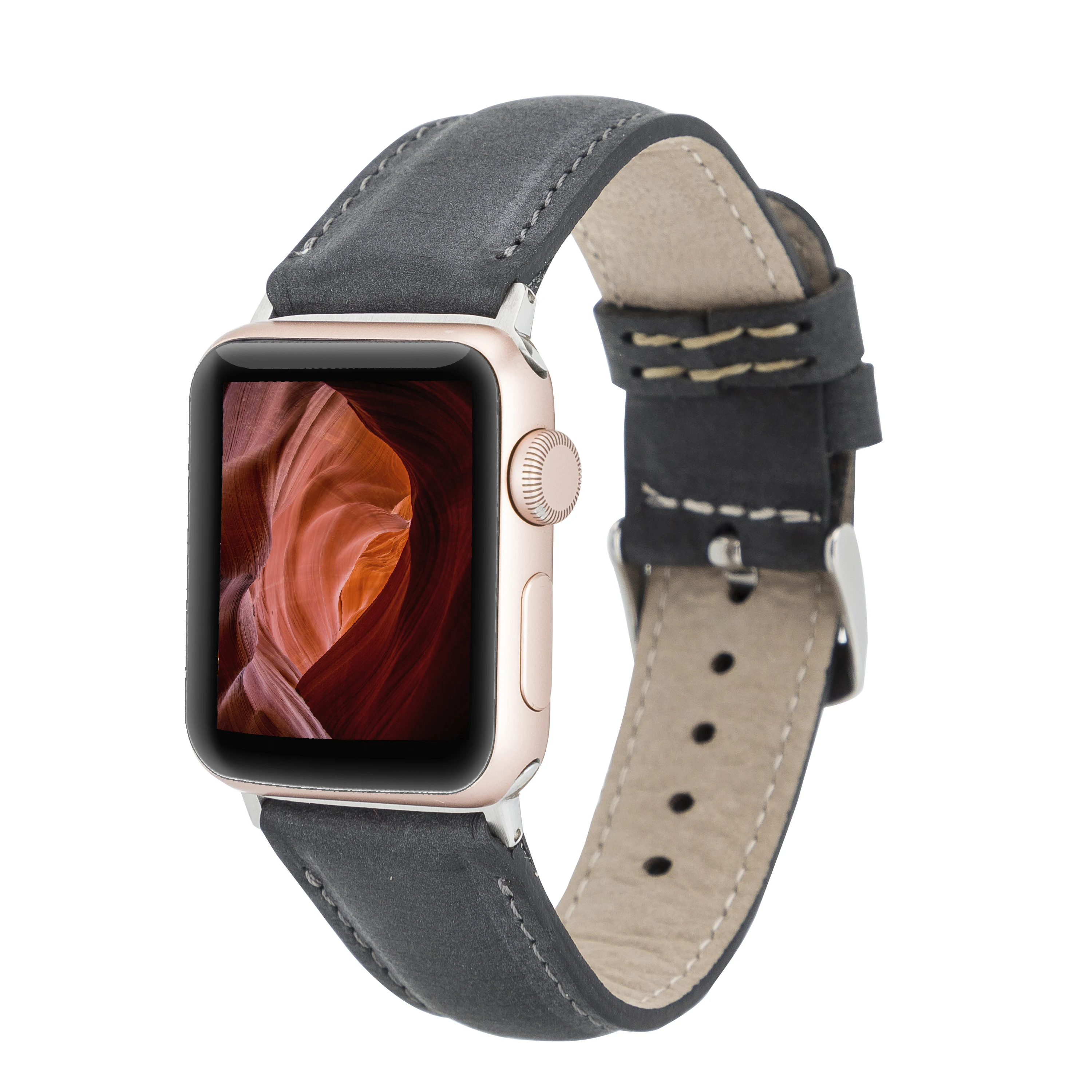 

BOULETTA CLASSIC Genuine Leather Handmade Watchband Cord for Apple iWatch 38-40-41-42-44-45mm Size and Connector Options