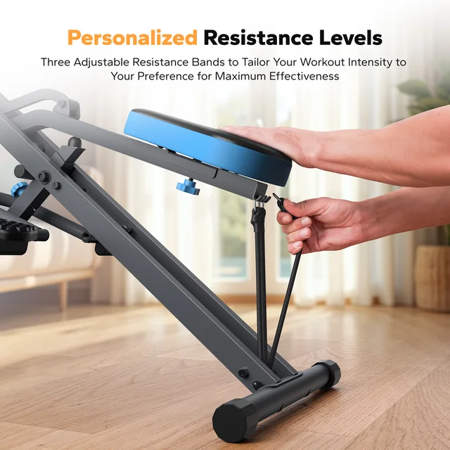 MERACH R07 Squat Machine 2in1 Squat Rowing Machine Easy Setup Foldable Exercise Equipment Glute Trainer Machine Glutes Leg Home Fit