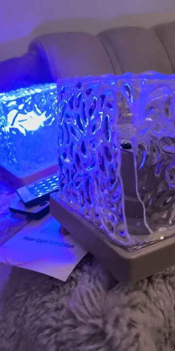 Ocean Wave Projector Night Light - 16 Color Rotating photo review